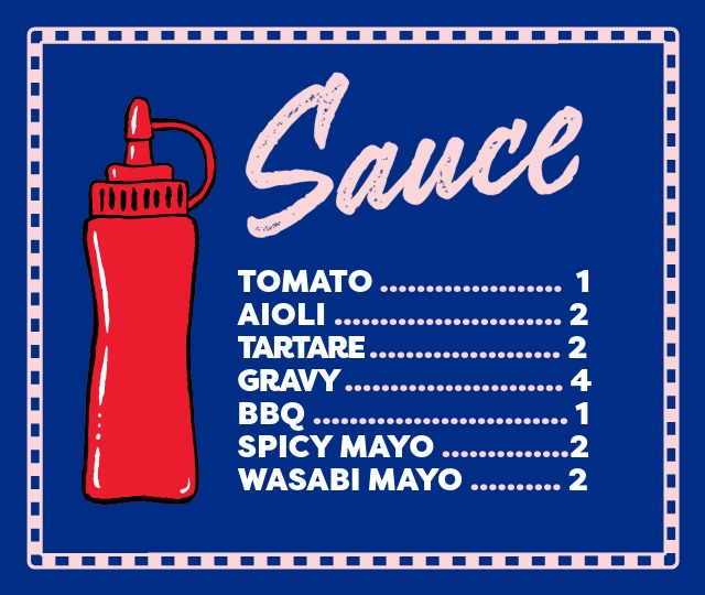 Sauce menu
